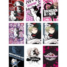 Danganronpa Fotokart 9 Adet Kesilmiş  8*6 cm Pvc Kaplı Süper Hd Kaliteli Baskılı Fotokart