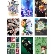Hunter x Hunter Fotokart 9 Adet Kesilmiş  8*6 cm Pvc Kaplı Süper Hd Kaliteli Baskılı Fotokart
