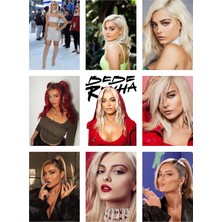 Bebe Rexha  Fotokart 9 Adet Kesilmiş  8*6 cm Pvc Kaplı Süper Hd Kaliteli Baskılı Fotokart