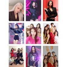 Clc Kpop Fotokart 9 Adet Kesilmiş  8*6 cm Pvc Kaplı Süper Hd Kaliteli Baskılı Fotokart