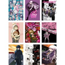Danganronpa Fotokart 9 Adet Kesilmiş  8*6 cm Pvc Kaplı Süper Hd Kaliteli Baskılı Fotokart