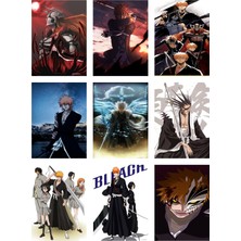 Bleach Fotokart 9 Adet Kesilmiş  8*6 cm Pvc Kaplı Süper Hd Kaliteli Baskılı Fotokart