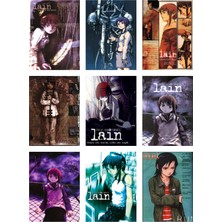 Serial Experiments Lain Fotokart 9 Adet Kesilmiş  8*6 cm Pvc Kaplı Süper Hd Kaliteli Baskılı