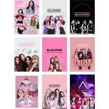 Blackpink Fotokart 9 Adet Kesilmiş  8*6 cm Pvc Kaplı Süper Hd Kaliteli Baskılı Fotokart