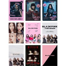 Blackpink Fotokart 9 Adet Kesilmiş  8*6 cm Pvc Kaplı Süper Hd Kaliteli Baskılı Fotokart