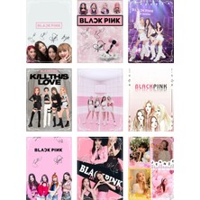 Blackpink Fotokart 9 Adet Kesilmiş  8*6 cm Pvc Kaplı Süper Hd Kaliteli Baskılı Fotokart