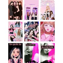 Blackpink Fotokart 9 Adet Kesilmiş  8*6 cm Pvc Kaplı Süper Hd Kaliteli Baskılı Fotokart