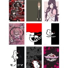 Danganronpa Fotokart 9 Adet Kesilmiş  8*6 cm Pvc Kaplı Süper Hd Kaliteli Baskılı Fotokart