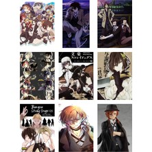Bungou Stray Dogs Fotokart 9 Adet Kesilmiş  8*6 cm Pvc Kaplı Süper Hd Kaliteli Baskılı Fotokart