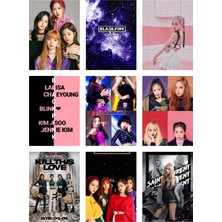 Blackpink Fotokart 9 Adet Kesilmiş  8*6 cm Pvc Kaplı Süper Hd Kaliteli Baskılı Fotokart