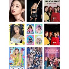 Blackpink Fotokart 9 Adet Kesilmiş  8*6 cm Pvc Kaplı Süper Hd Kaliteli Baskılı Fotokart