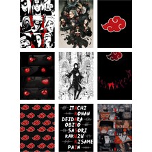 Akatsuki Fotokart 9 Adet Kesilmiş  8*6 cm Pvc Kaplı Süper Hd Kaliteli Baskılı Fotokart