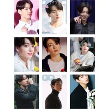 Jungkook Bts Fotokart 9 Adet Kesilmiş  8*6 cm Pvc Kaplı Süper Hd Kaliteli Baskılı Fotokart