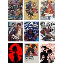 Samurai Champloo Fotokart 9 Adet Kesilmiş  8*6 cm Pvc Kaplı Süper Hd Kaliteli Baskılı