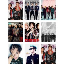 Big Bang Kpop Fotokart 9 Adet Kesilmiş  8*6 cm Pvc Kaplı Süper Hd Kaliteli Baskılı Fotokart
