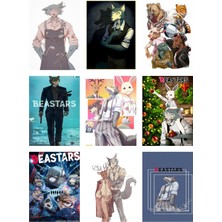 Beastars Fotokart 9 Adet Kesilmiş  8*6 cm Pvc Kaplı Süper Hd Kaliteli Baskılı Fotokart