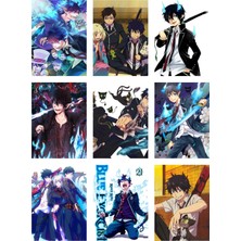 Ao No Exorcist Fotokart 9 Adet Kesilmiş  8*6 cm Pvc Kaplı Süper Hd Kaliteli Baskılı Fotokart