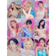 Twice Fotokart 9 Adet  8*6 cm Pvc Kaplı Süper Hd Kaliteli Baskılı Fotokart