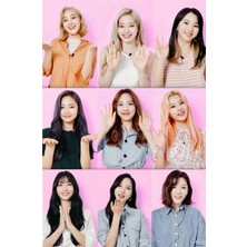 Twice Fotokart 9 Adet  8*6 cm Pvc Kaplı Süper Hd Kaliteli Baskılı Fotokart
