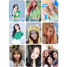 Blackpink Fotokart 9 Adet  8*6 cm Pvc Kaplı Süper Hd Kaliteli Baskılı Fotokart