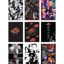 Akatsuki Fotokart 9 Adet Kesilmiş  8*6 cm Pvc Kaplı Süper Hd Kaliteli Baskılı Fotokart