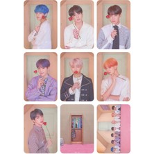 Bts (Jin,jimin,v,suga Jungkook) Fotokart 9 Adet  8*6 cm Pvc Kaplı Süper Hd Kaliteli Baskılı Fotokart