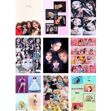 Blackpink Fotokart  Yeni Model 9 Adet Kesilmiş  8*6 cm Pvc Kaplı Süper Hd Kaliteli Baskılı Fotokart