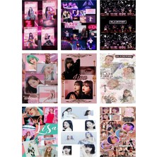 Blackpink Fotokart  Yeni Model 9 Adet Kesilmiş  8*6 cm Pvc Kaplı Süper Hd Kaliteli Baskılı Fotokart