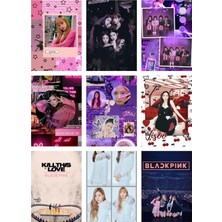Blackpink Fotokart  Yeni Model 9 Adet Kesilmiş  8*6 cm Pvc Kaplı Süper Hd Kaliteli Baskılı Fotokart