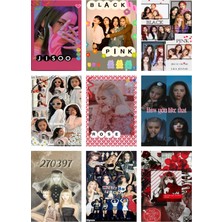 Blackpink Fotokart  Yeni Model 9 Adet Kesilmiş  8*6 cm Pvc Kaplı Süper Hd Kaliteli Baskılı Fotokart