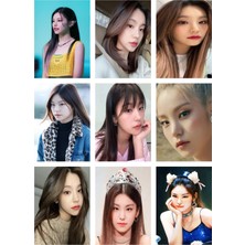 Yeji Itzy Fotokart 9 Adet Kesilmiş  8*6 cm Pvc Kaplı Süper Hd Kaliteli Baskılı Fotokart