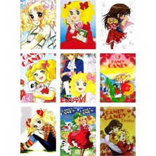 Candy Candy Fotokart 9 Adet Kesilmiş  8*6 cm Pvc Kaplı Süper Hd Kaliteli Baskılı Fotokart