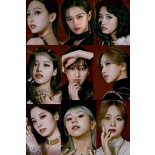 Twice Fotokart 9 Adet  8*6 cm Pvc Kaplı Süper Hd Kaliteli Baskılı Fotokart