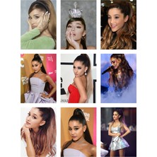 Ariane Grande Fotokart 9 Adet Kesilmiş  8*6 cm Pvc Kaplı Süper Hd Kaliteli Baskılı Fotokart