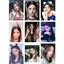 Yeji Itzy Fotokart 9 Adet Kesilmiş  8*6 cm Pvc Kaplı Süper Hd Kaliteli Baskılı Fotokart