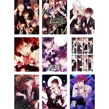 Diabolik Lovers Fotokart 9 Adet Kesilmiş  8*6 cm Pvc Kaplı Süper Hd Kaliteli Baskılı Fotokart