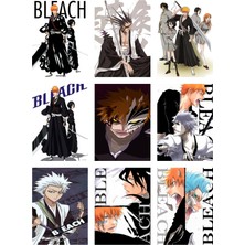 Bleach Fotokart 9 Adet Kesilmiş  8*6 cm Pvc Kaplı Süper Hd Kaliteli Baskılı Fotokart