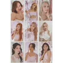 Twice Fotokart 9 Adet  8*6 cm Pvc Kaplı Süper Hd Kaliteli Baskılı Fotokart
