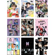 Bts (Jin-Jimin-V-Suga )Fotokart 9 Adet Kesilmiş  8*6 cm Pvc Kaplı Süper Hd Kaliteli Baskılı