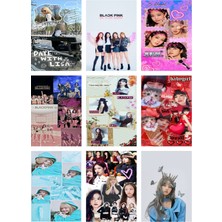 Blackpink Fotokart  Yeni Model 9 Adet Kesilmiş  8*6 cm Pvc Kaplı Süper Hd Kaliteli Baskılı Fotokart