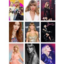 Taylor Swift Fotokart 9 Adet Kesilmiş  8*6 cm Pvc Kaplı Süper Hd Kaliteli Baskılı Fotokart