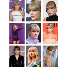 Taylor Swift Fotokart 9 Adet Kesilmiş  8*6 cm Pvc Kaplı Süper Hd Kaliteli Baskılı Fotokart