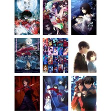 Kara No Kyoukai Fotokart 9 Adet Kesilmiş  8*6 cm Pvc Kaplı Süper Hd Kaliteli Baskılı Fotokart