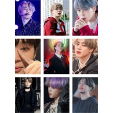 Jin Bts Fotokart 9 Adet Kesilmiş  8*6 cm Pvc Kaplı Süper Hd Kaliteli Baskılı Fotokart