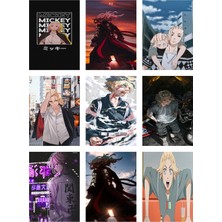 Tokyo Revengers Fotokart 9 Adet Kesilmiş  8*6 cm Pvc Kaplı Süper Hd Kaliteli Baskılı Fotokart