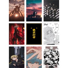 Tokyo Revengers Fotokart 9 Adet Kesilmiş  8*6 cm Pvc Kaplı Süper Hd Kaliteli Baskılı Fotokart