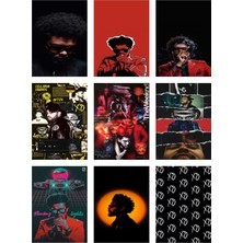 The Weeknd Fotokart 9 Adet Kesilmiş  8*6 cm Pvc Kaplı Süper Hd Kaliteli Baskılı Fotokart