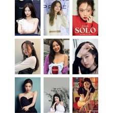 Jennie Blackpink Fotokart 9 Adet Kesilmiş  8*6 cm Pvc Kaplı Süper Hd Kaliteli Baskılı Fotokart