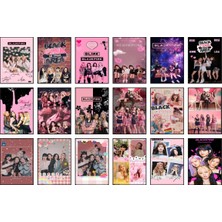 Blackpink Fotokart 18 Adet Kesilmiş  6*5 cm Pvc Kaplı Süper Hd Kaliteli Baskılı Fotokart