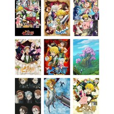 Nanatsu No Taizai Ova Fotokart 9 Adet Kesilmiş  8*6 cm Pvc Kaplı Süper Hd Kaliteli Baskılı Fotokart